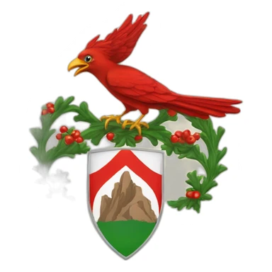 south tyrol red bird coat of arms sticker