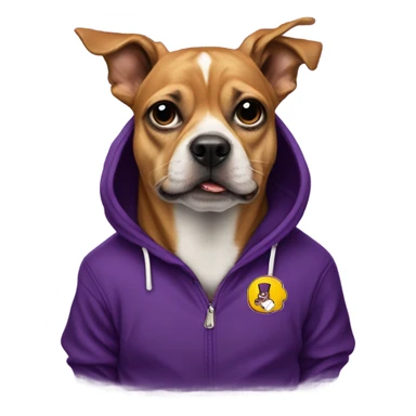 Dog smoking a cigar in an omega psi phi hoodie sticker