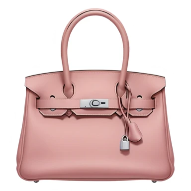 Dusty rose bag with Hermes-logo sticker
