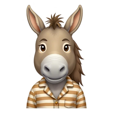 Sleeping donkey in pajamas sticker