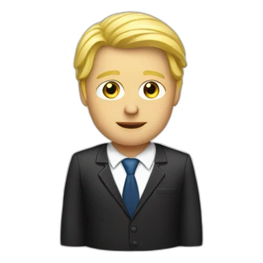 blond men lawyer sticker