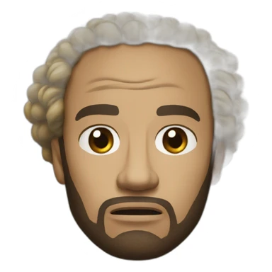 frowning kirk from tropic thunder sticker