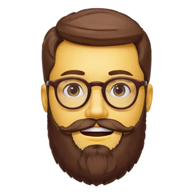 spectacled guy with beard made out of candy sticker