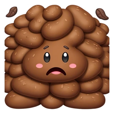 Unhappy poop sticker