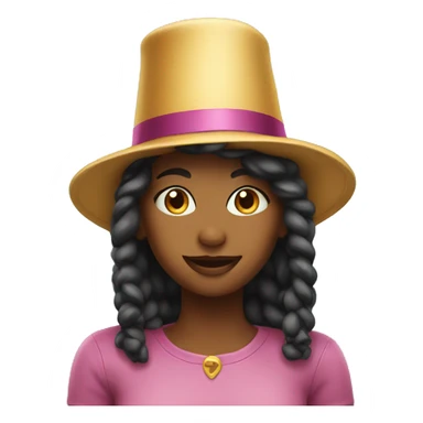 birthday girl with a hat sticker