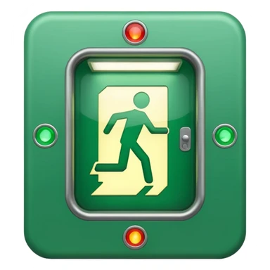 emergency exit , but only the icon inside it without the sign sticker