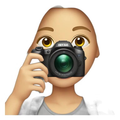 girl holding vlog camera sticker