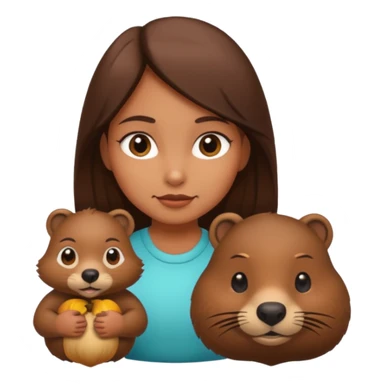 girl beaver sticker