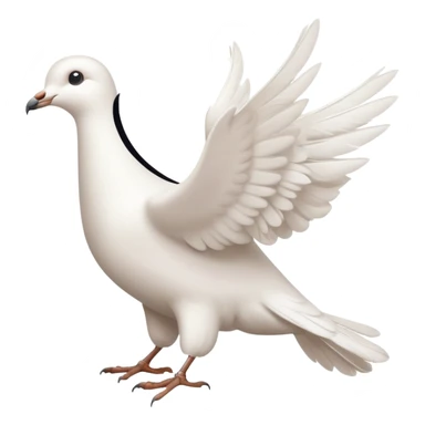 a dove with a letter in paws sticker