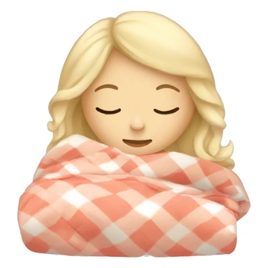 white girl with blonde hair sleeping with blanket sticker