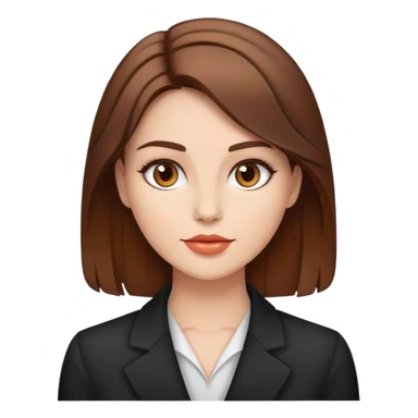 beautiful woman with brown hair styled in a professional way sticker