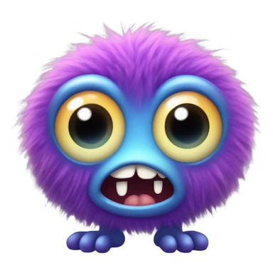 kind funny baby monster sticker