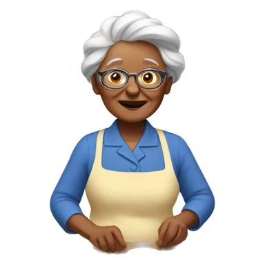 Grandma baking cookies  sticker