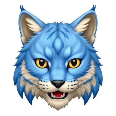 Tête de lynx : très très très féroce et très méchant et tout bleu sticker
