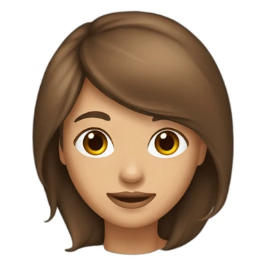 Mujer pelo marron y aro en nariz sticker