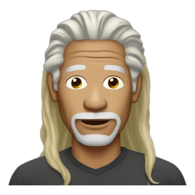 Blond long hair Morgan Freeman sticker