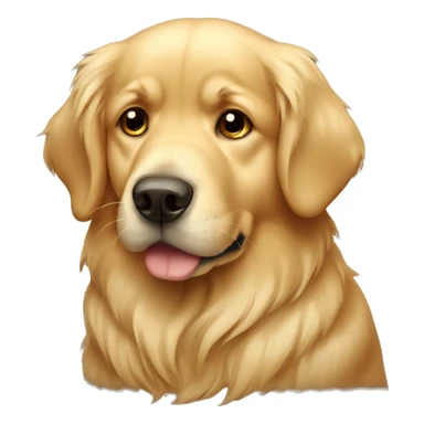 sad golden retriever with tears sticker