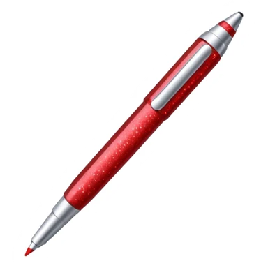 red glitter office supplies sticker