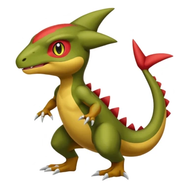 Haxorus-Axew-Fraxure-hybrid (full body) sticker