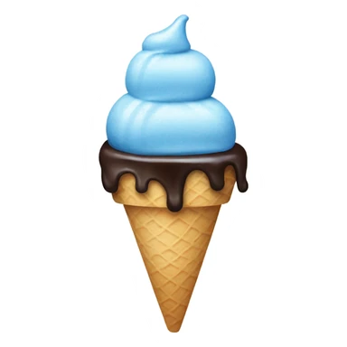 Blue ice cream sundae sticker