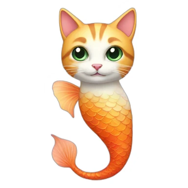 Cat with a mermaid tail sticker