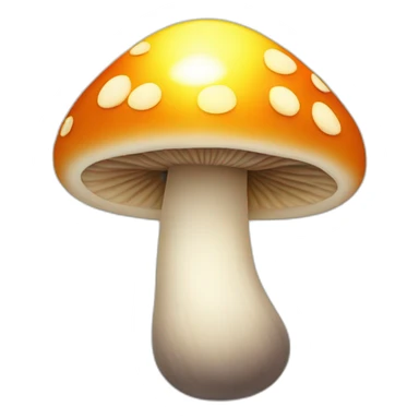 A mushroom with a sunshine sticker