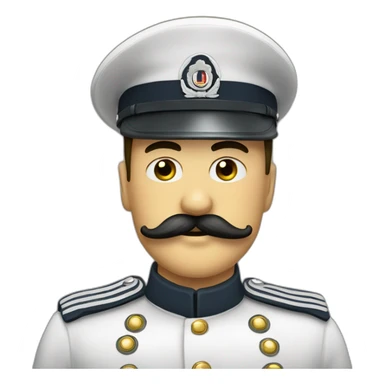 Personne avec une minuscule moustache carré habiller en tenus militaire sticker