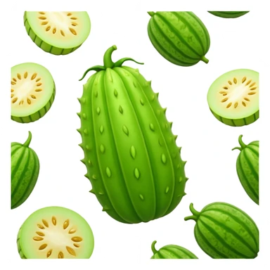A long bitter melon sticker