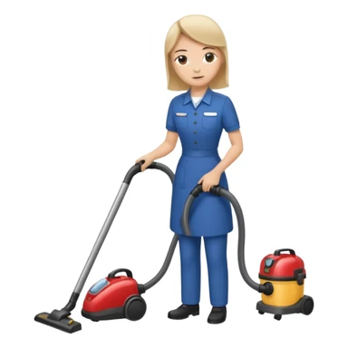 housekeeper vacuum the floor sticker