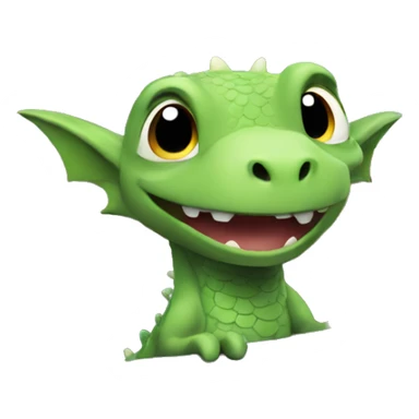 Cute little dragon, getting happy in a car sticker