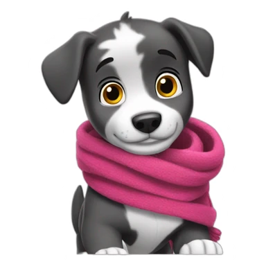 paw patrol with scarf sticker