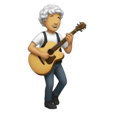 A white man is playing tar  sticker