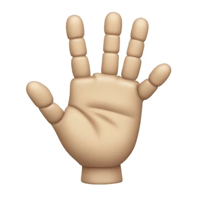 Prosthetic hand with 4 fingers and 1 thumb sticker