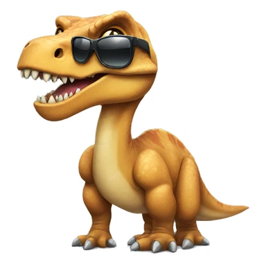 dinosaur with sunglasses on sticker