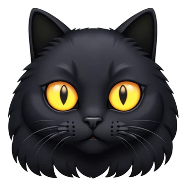 scary cat with arched back and glowing eyes sticker