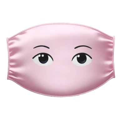 Light pink Frilly satin sleeping mask sticker