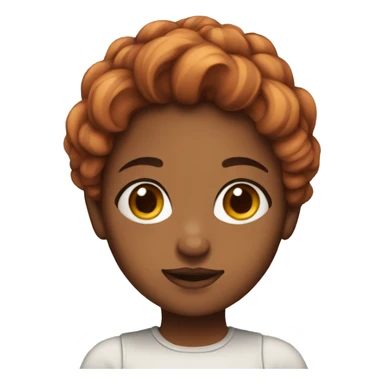 Girl with calico hair sticker