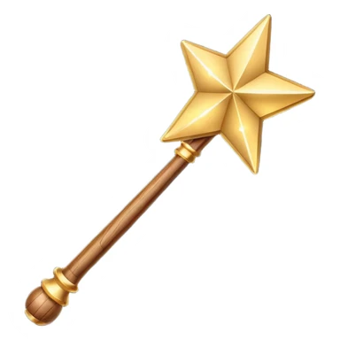 3d Magic wand with sparkle sticker