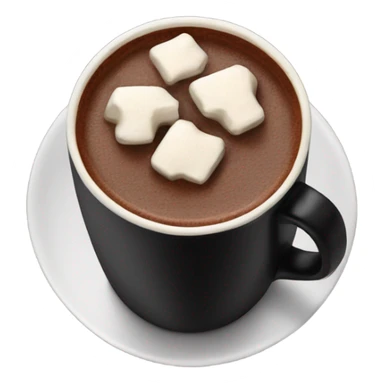 Hot chocolate in black cup sticker