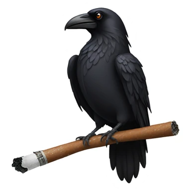 smoking raven  sticker