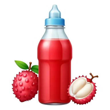 Thin tip squeeze bottle with lychee sticker