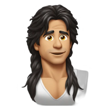 shahrukh khan long hairs tied sticker