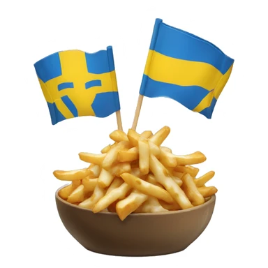 Poutine avec le drapeau ukrainien  sticker