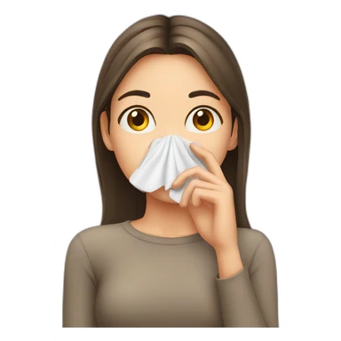 Girl-covering-nose-bad-smell sticker