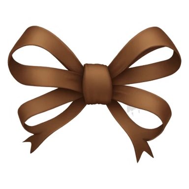 Brown bow sticker