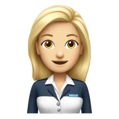 Blonde flight attendant  sticker