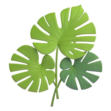 monstera leaf sticker