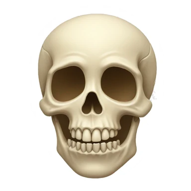 Autistic skull emoji with massive dent sticker