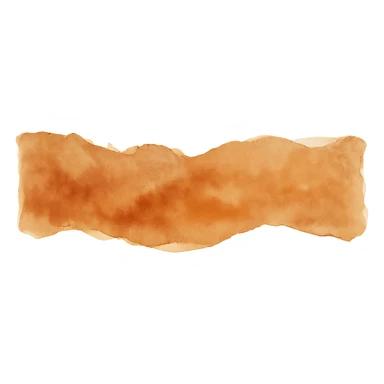 abstract torn paper strip with wavy edge, warm brown tones, watercolor effect, transparent background, no face, no hands, no legs, no characters sticker