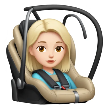 Woman in car seat  sticker